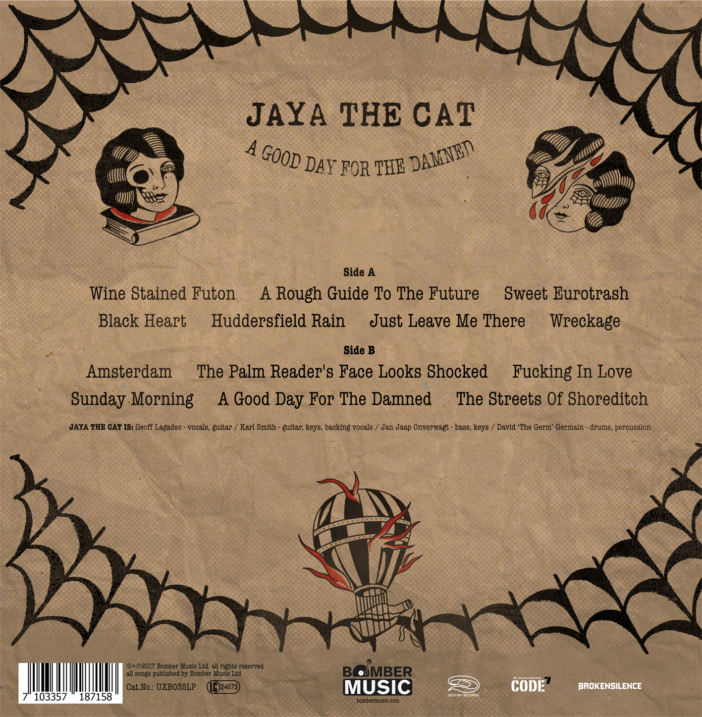 Jaya The Cat - A Good Day For The Damned - 180g Gold or Black Vinyl LP